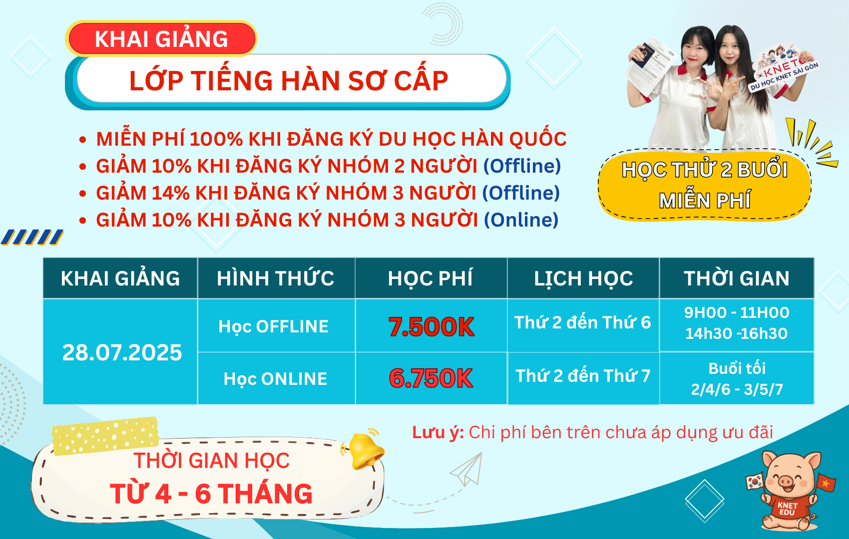 Hình ảnh thông tin tóm tắt và khóa tiếng Hàn sơ cấp